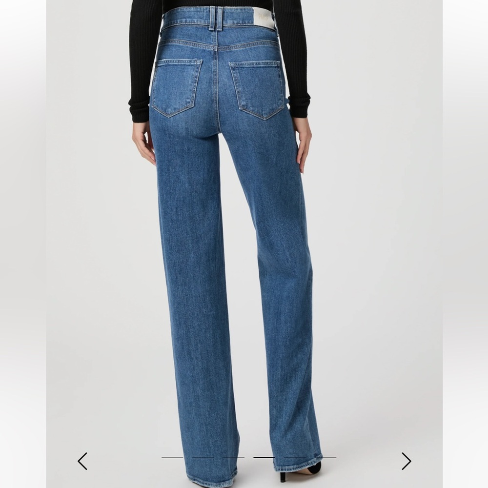 PAIGE Sasha High Rise Wide Leg Jeans in Medium Blue Wash - Picture 3 of 11